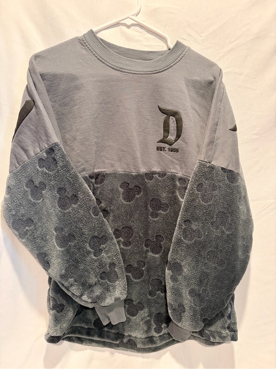 Disney Other - Disney Fleece Spirit Jersey -Gray with embossed Disney Head